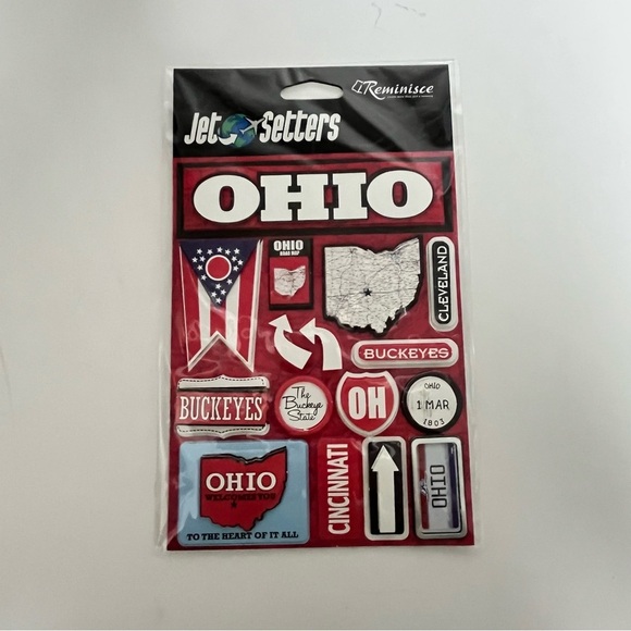 ohio state buckeyes college stickers scrapbook crafts osu ohio state university - Picture 6 of 9